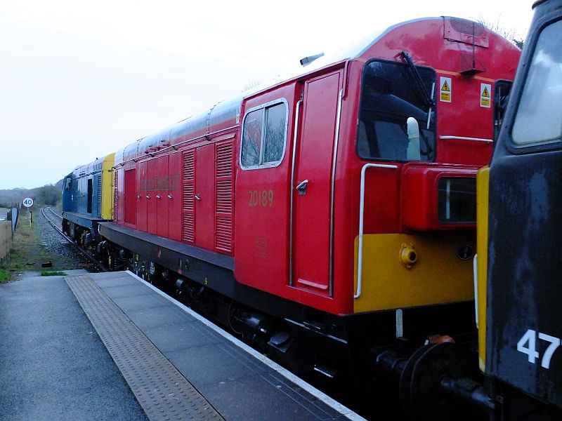 20142 and 20189 leaving Okehampton.