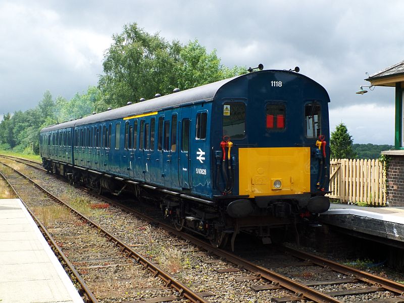 1118 leaving Okehampton with the last train of the day for Meldon