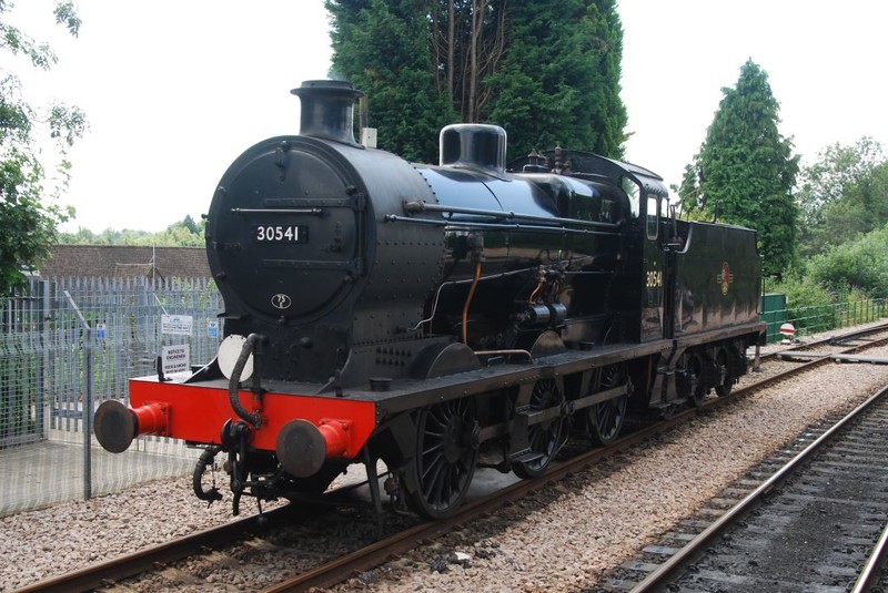 SR 'Q' Class 0-6-0 no. 30541 runs round its train at East Grinstead on the Bluebell Railway