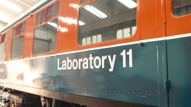 Laboratory 11 lettering now in place on one side