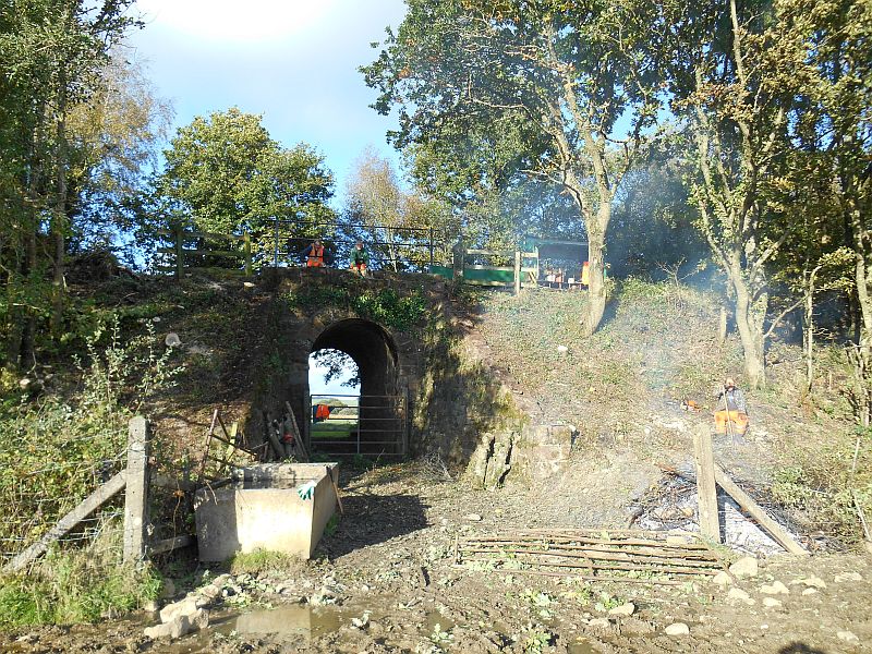 Broad Nymet Farm underbridge, afterwards. The stone needed to be exposed so that the parapet could be re-pointed.brPhotographer Sue BaxterbrDate taken 29102013