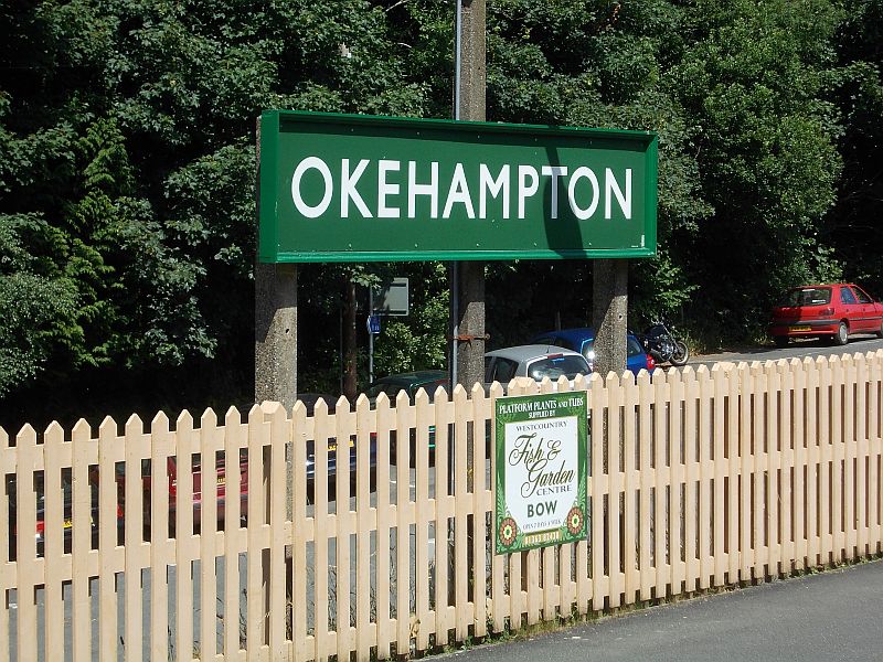 The Okehampton platform 3 running in board, for which Simon Jeffery constructed a new frame after its predecessor succumbed to age and the elements.
