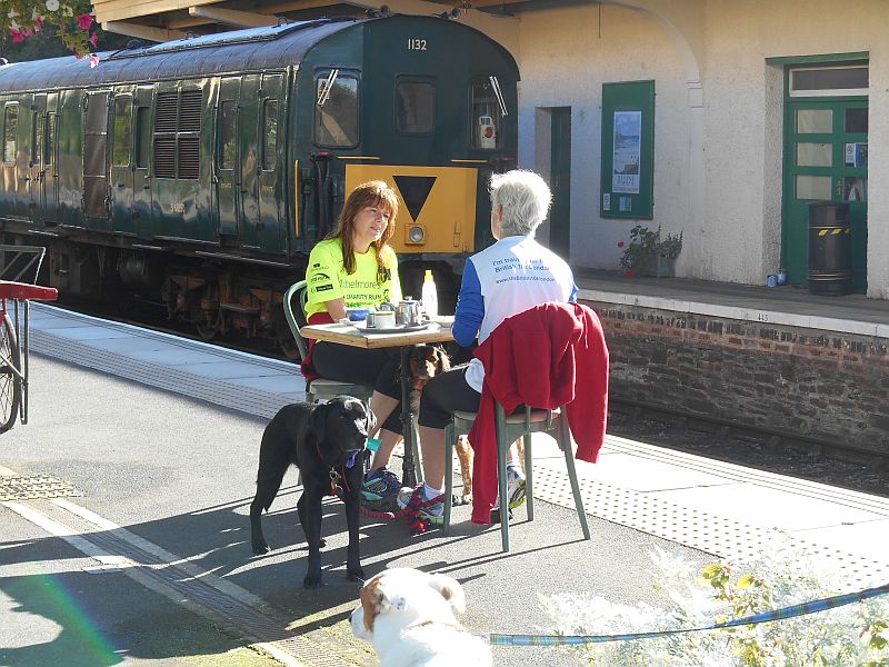 Okehampton station cafe society, October 2014.
