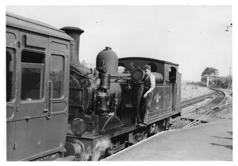 ex-LSWR O2 No 31 'Chale' about to take water at Shanklin IOW 240666 P2022.0002.40brPhotographer Colin Wreyford