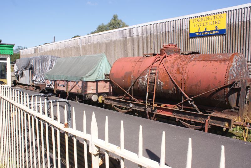 The Tarka Valley Railway's goods stock 1959 LNER design BR brakevan, 1955 Clay Hood and undated tank wagonbrPhotographer Jon KelseybrDate taken 06092015