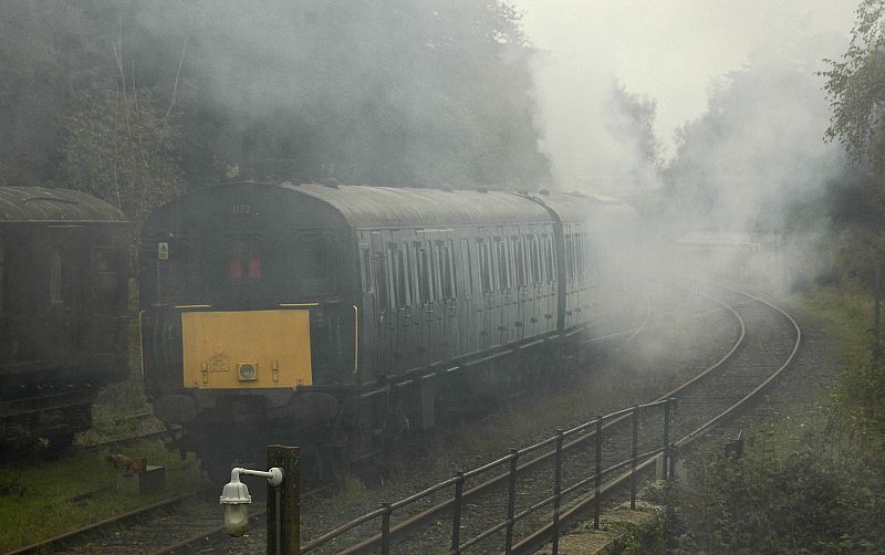 Thumper 1132 departing Okehampton for Meldon for the last time for a while.