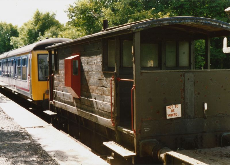 731411 soon after its arrival in 1993 at Shepherdswell on the East Kent Railway, being prepared for painting.brPhotographer Ken Elks