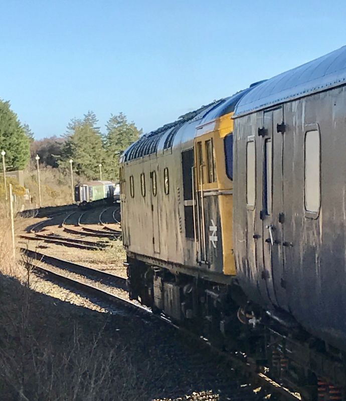 33035 about to return from Meldon to Okehampton with the first train of the day.