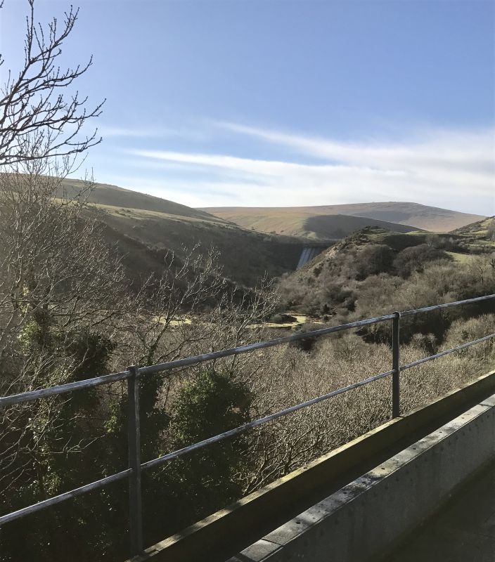 Some of our visitors walked to the iconic Meldon Viaduct, and were rewarded with this view of the West Okement River and Meldon Dam, with 500+ metre Dartoor tors beyond.