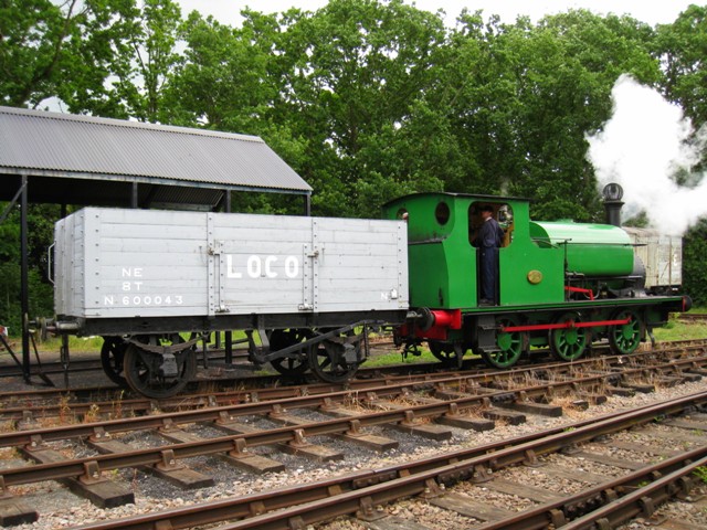 Not strictly a railtour, but our very own John Caesar on a steam driving course with the Mid Suffolk Light Railway. The locomotive is 1938-built Hudswell Clarke 0-6-0ST 'Wissington'.