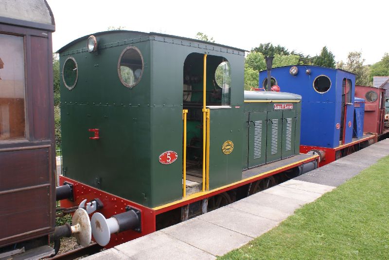 Tamar Belle's 3 ex-MOD Hunslet shunters. The green one was in service on the day of our visit.brPhotographer Jon KelseybrDate taken 30052015