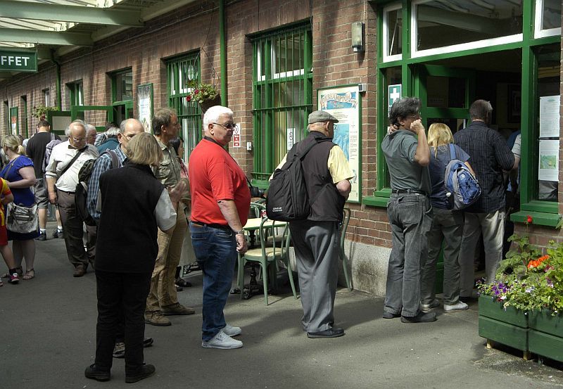 Queueing for tickets!